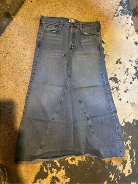 Levi's Blue Denim Maxi Skirt